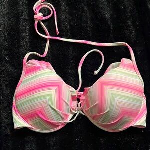 Victorias Secret Ruffle Pink Swim Top